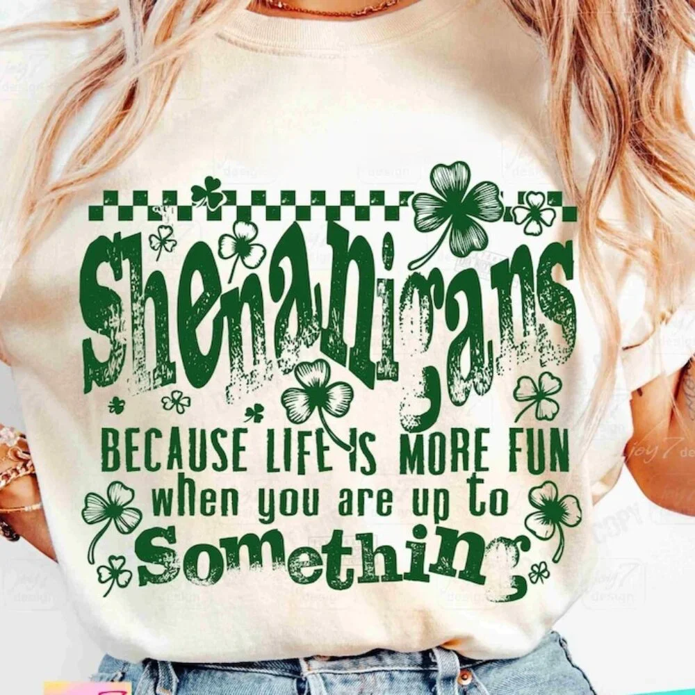 Shamrock St Patricks Tee, Funny St Patricks Saying Clover Tee - Picture 1 of 3